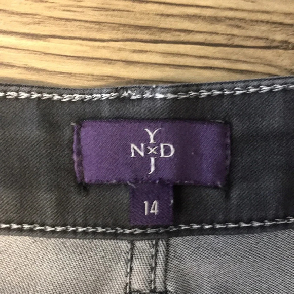 NYDJ Not Your Daughters Jeans Gray Slim Leg Jeans Womens 14‎ Dark Cotton Blend - Picture 8 of 12
